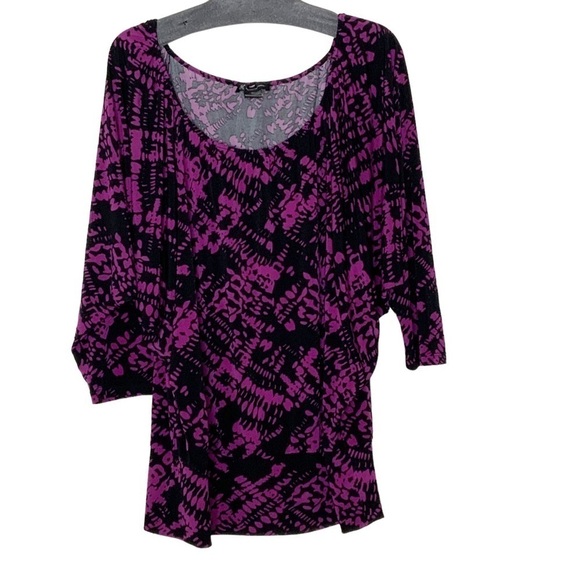 Inc International Concepts-purple blouse with wide neckline. Size XL - Picture 2 of 5